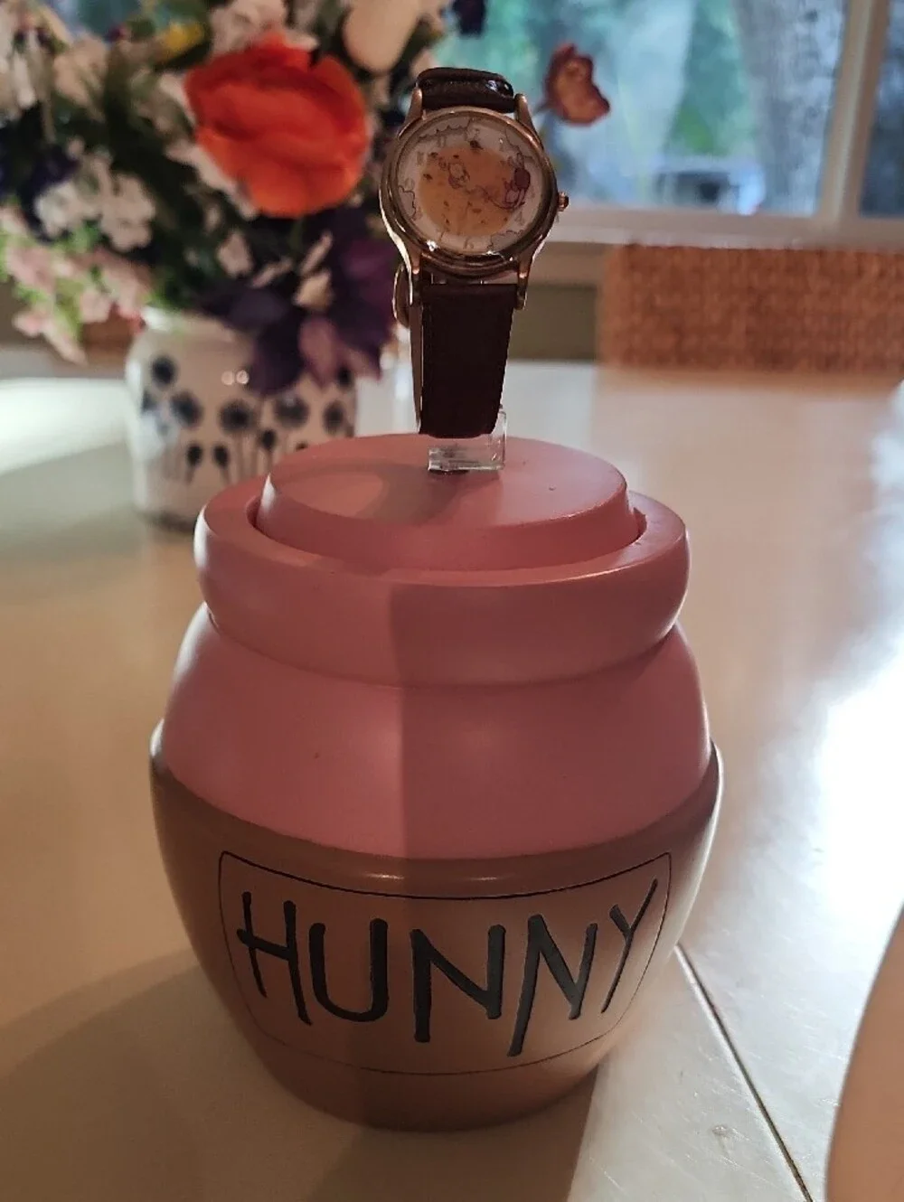 Disney Pooh & Piglet Collectable Watch With Hunny Pot.